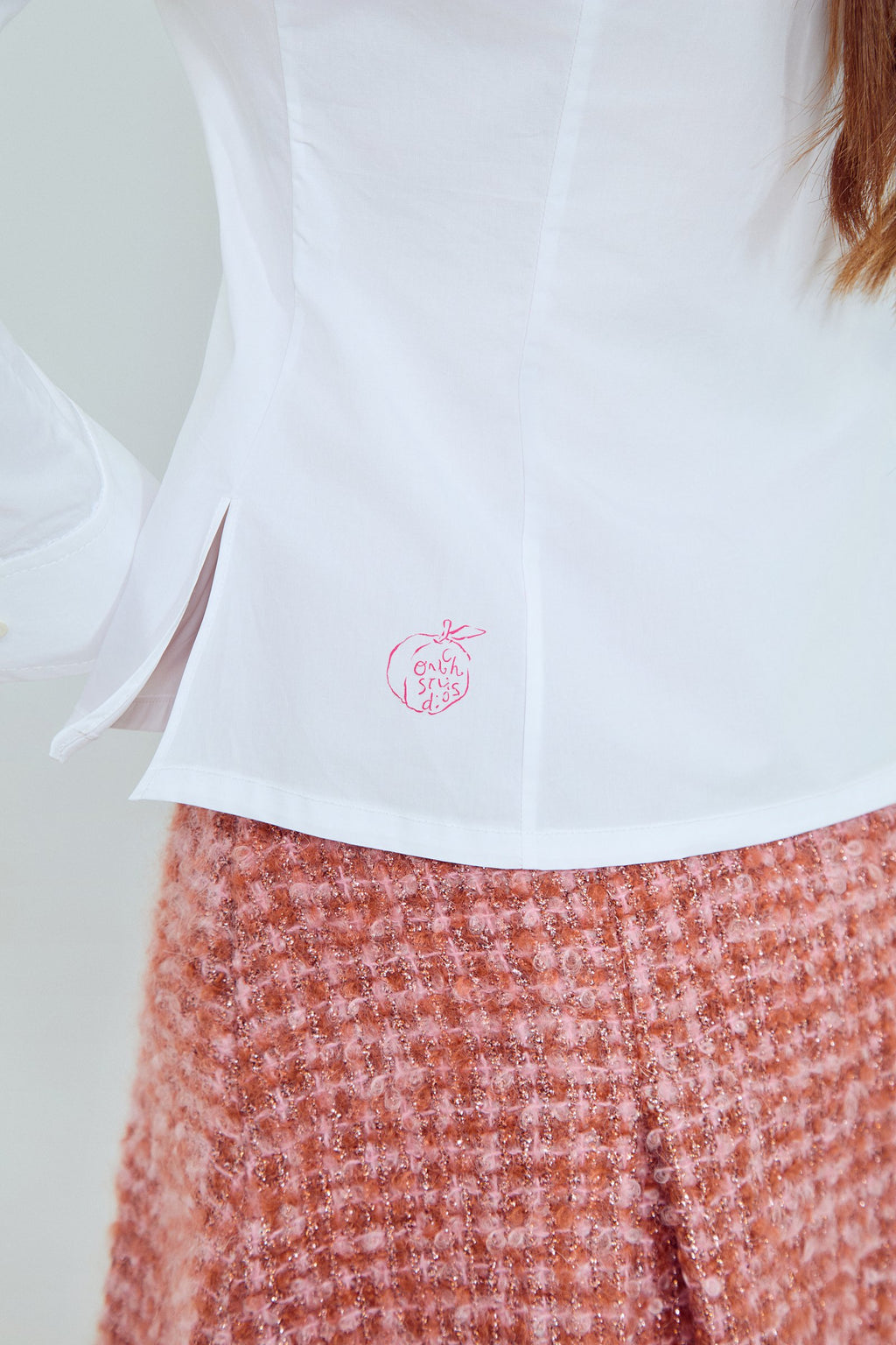 Rosette Tweed Mini Skirt