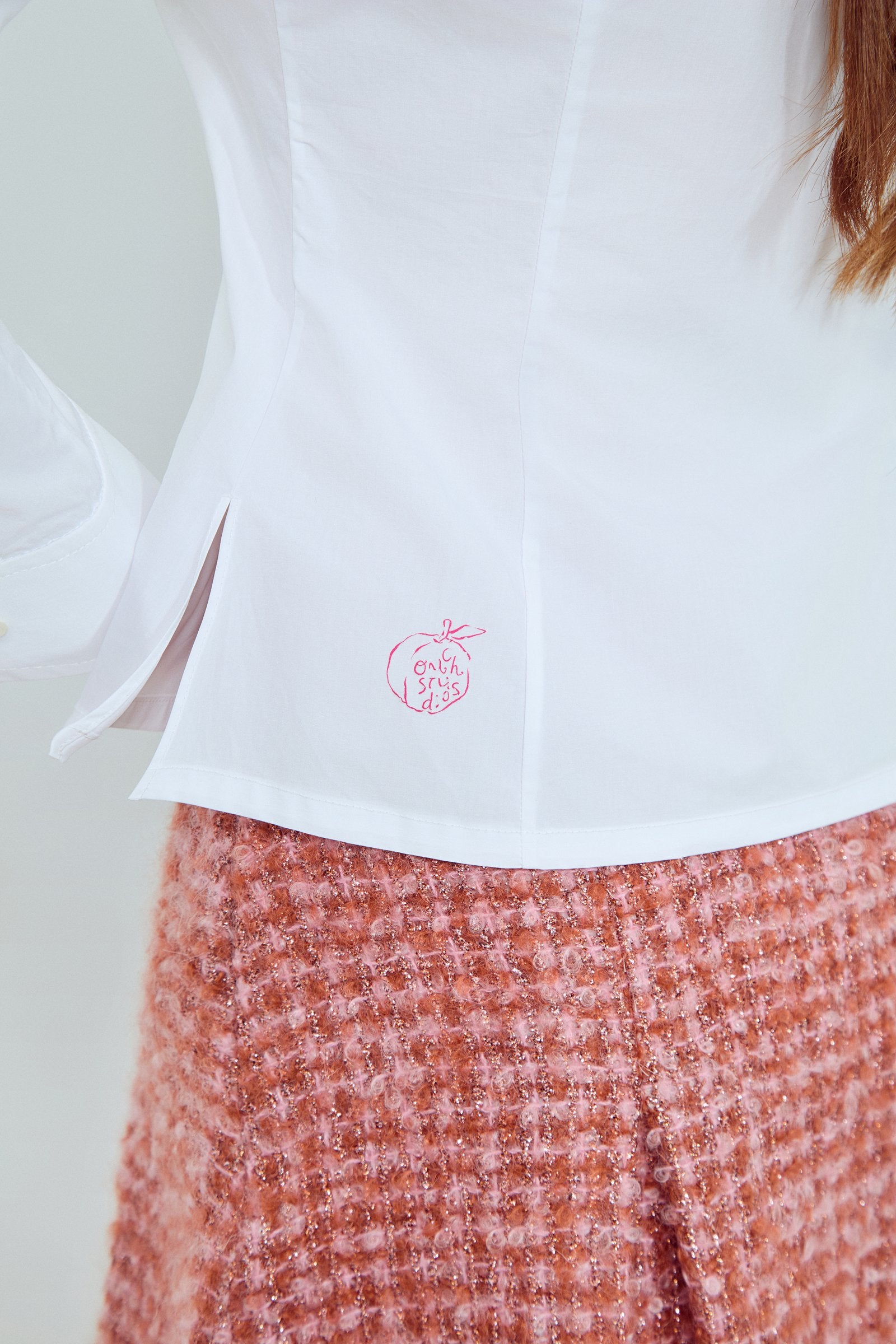 Rosette Tweed Mini Skirt