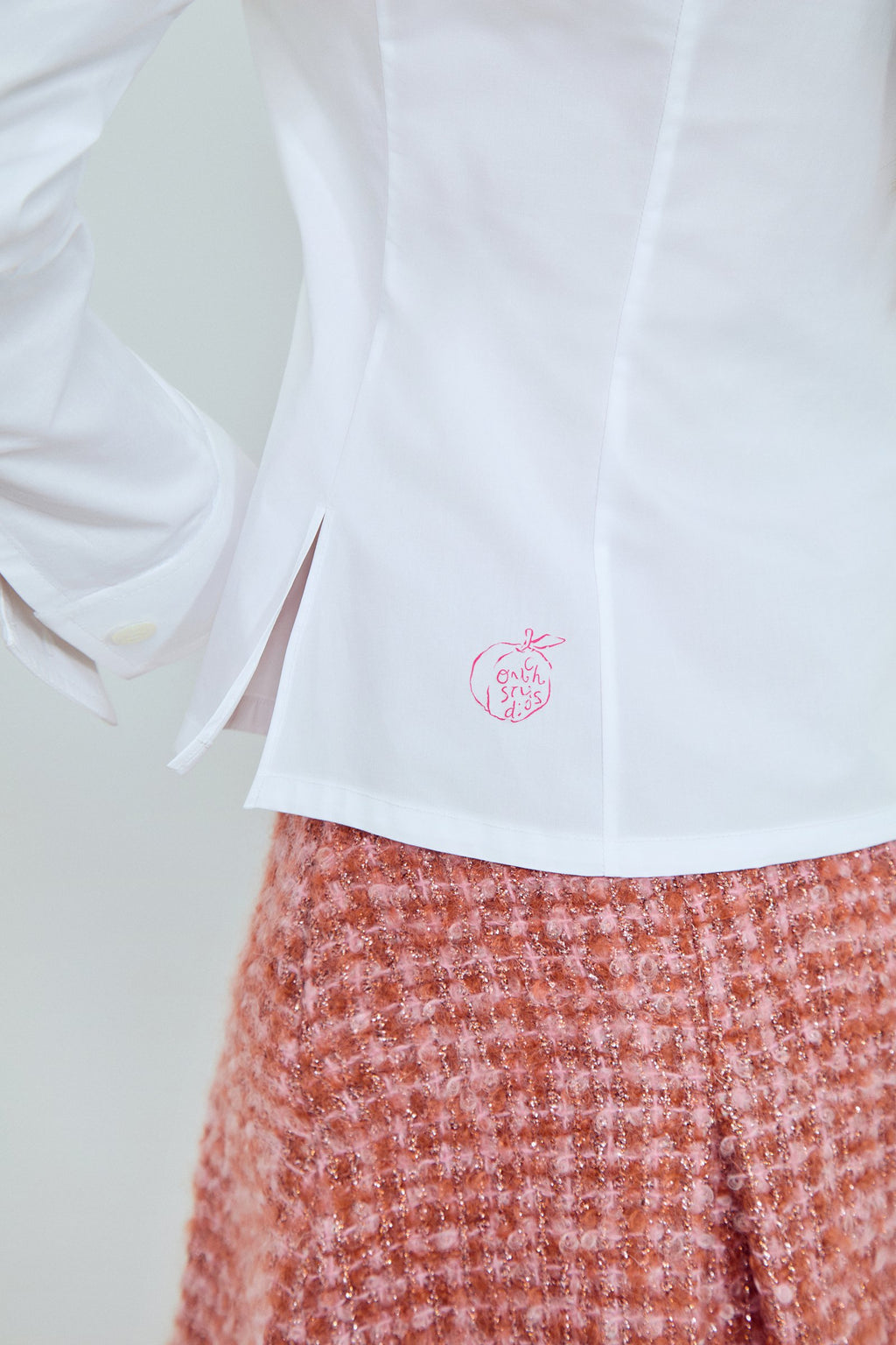 Rosette Tweed Mini Skirt