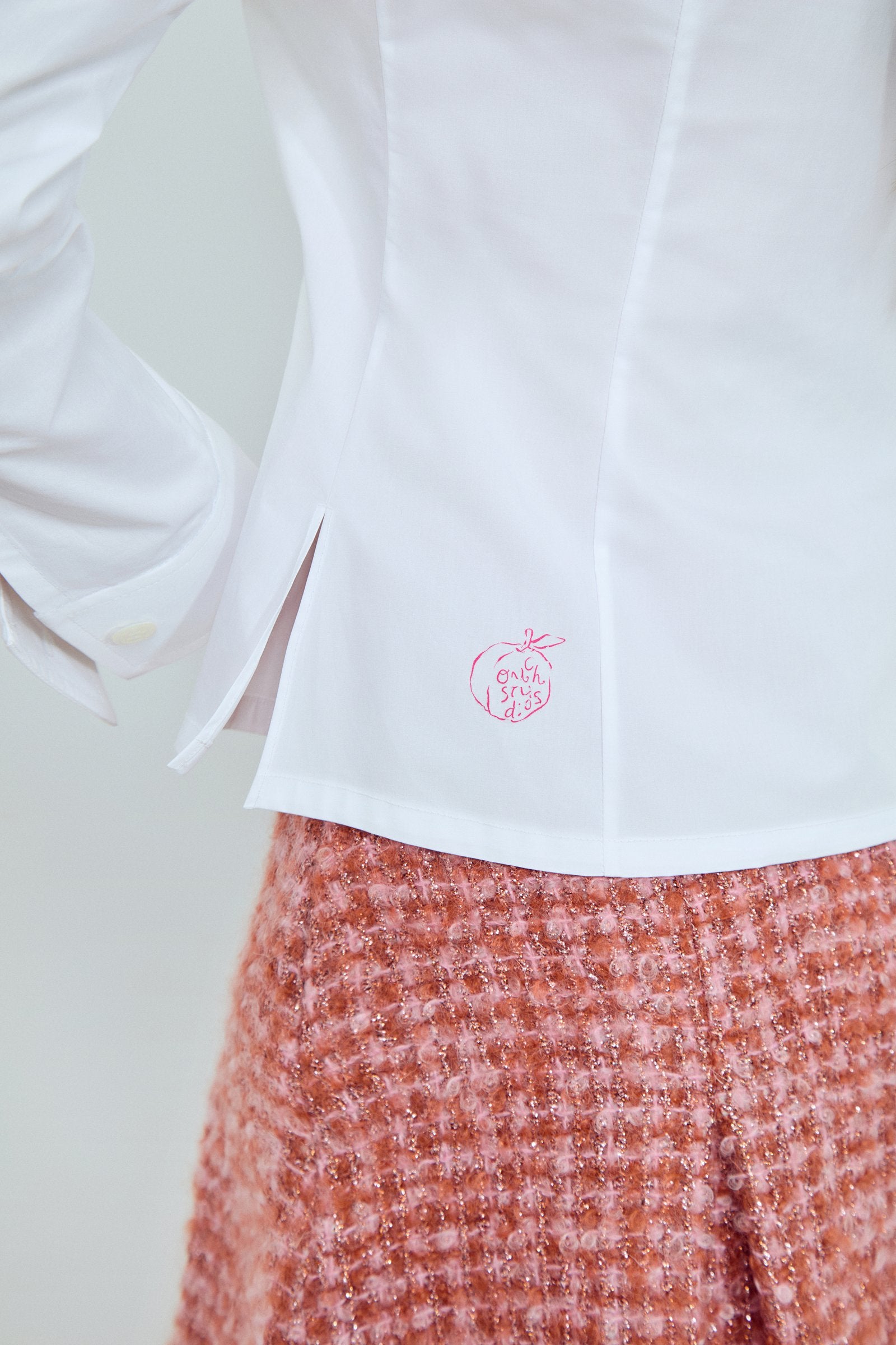 Rosette Tweed Mini Skirt